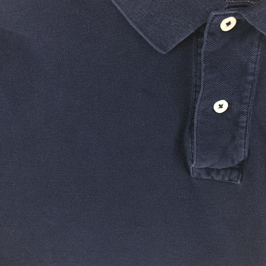 Ralph Lauren POLO by Ralph Lauren short sleeve polo shirt, men's XL size cotton navy blue type Vintage Second Hand