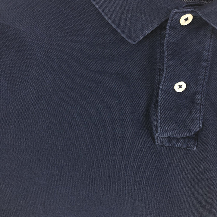 Ralph Lauren POLO by Ralph Lauren short sleeve polo shirt, men's XL size cotton navy blue type Vintage Second Hand