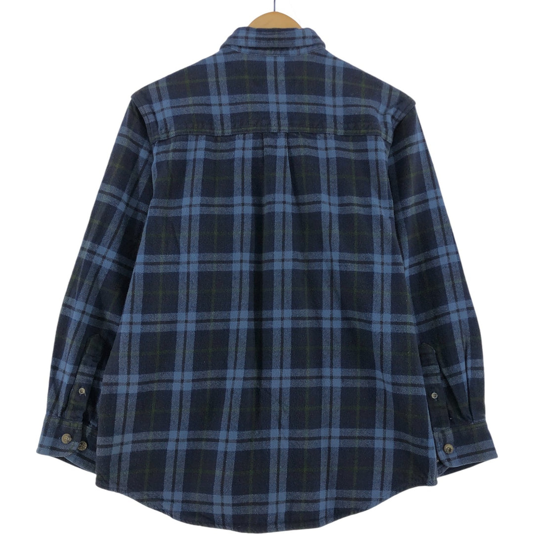 MOOSE CREEK Long Sleeve Flannel Check Shirt, Men's Size M cotton Blue type light blue Vintage Second Hand