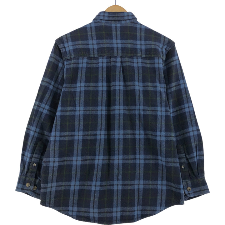 MOOSE CREEK Long Sleeve Flannel Check Shirt, Men's Size M cotton Blue type light blue Vintage Second Hand