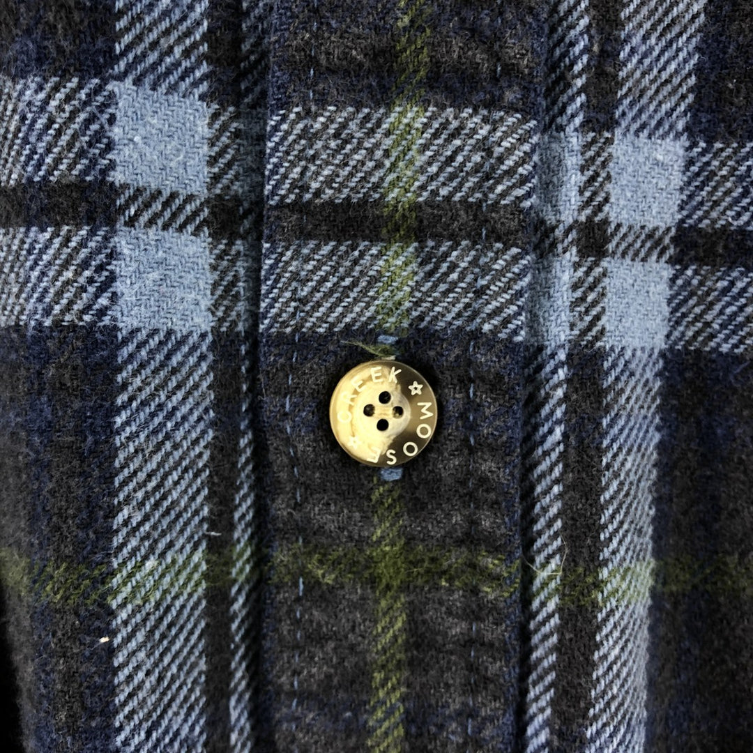 MOOSE CREEK Long Sleeve Flannel Check Shirt, Men's Size M cotton Blue type light blue Vintage Second Hand