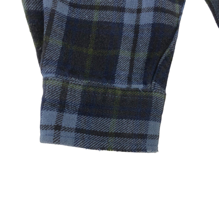 MOOSE CREEK Long Sleeve Flannel Check Shirt, Men's Size M cotton Blue type light blue Vintage Second Hand
