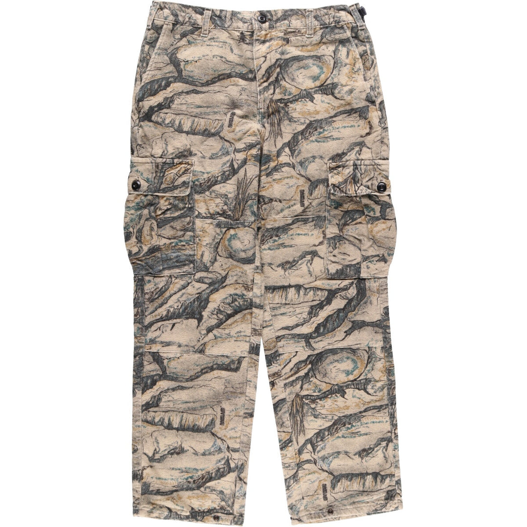 GANDER MOUNTAIN All-over Pattern Cargo Pants for Men, Size W34 unclear gray type Vintage Second Hand