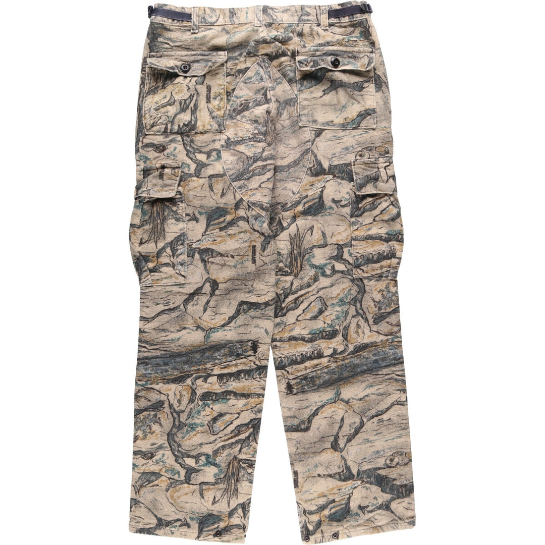 GANDER MOUNTAIN All-over Pattern Cargo Pants for Men, Size W34 unclear gray type Vintage Second Hand