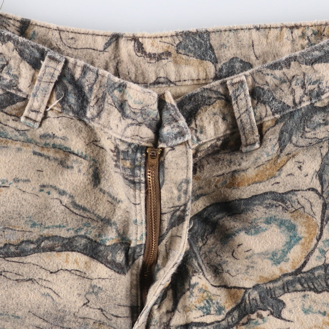 GANDER MOUNTAIN All-over Pattern Cargo Pants for Men, Size W34 unclear gray type Vintage Second Hand