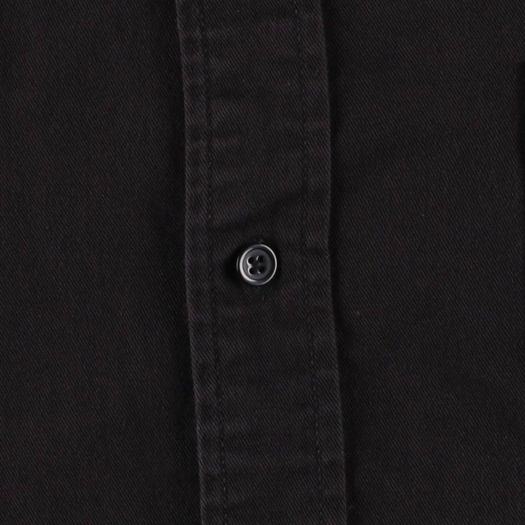 Big size Harley-Davidson hidden button-down short-sleeve work shirt, equivalent to men's XXXL cotton black type Vintage Second Hand