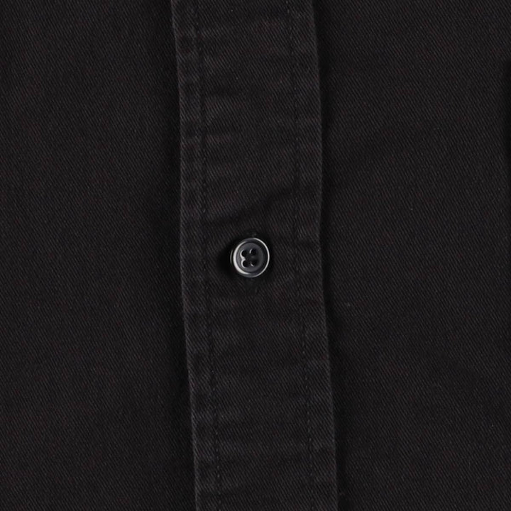 Big size Harley-Davidson hidden button-down short-sleeve work shirt, equivalent to men's XXXL cotton black type Vintage Second Hand