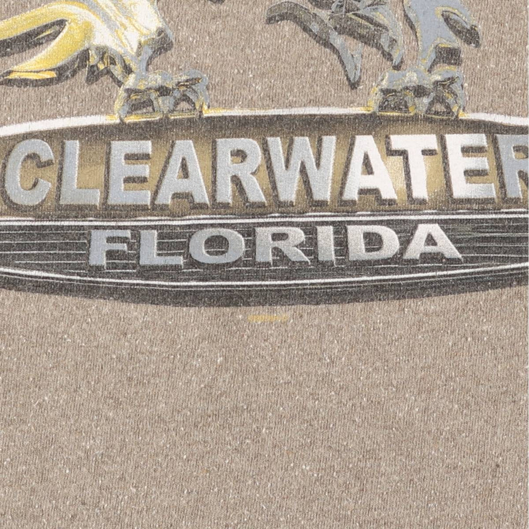 00'S Harley-Davidson HOLOUBEK Motorcycle Bike T-shirt Made in USA Men's L size Recycled Cotton beige type brown Vintage Second Hand