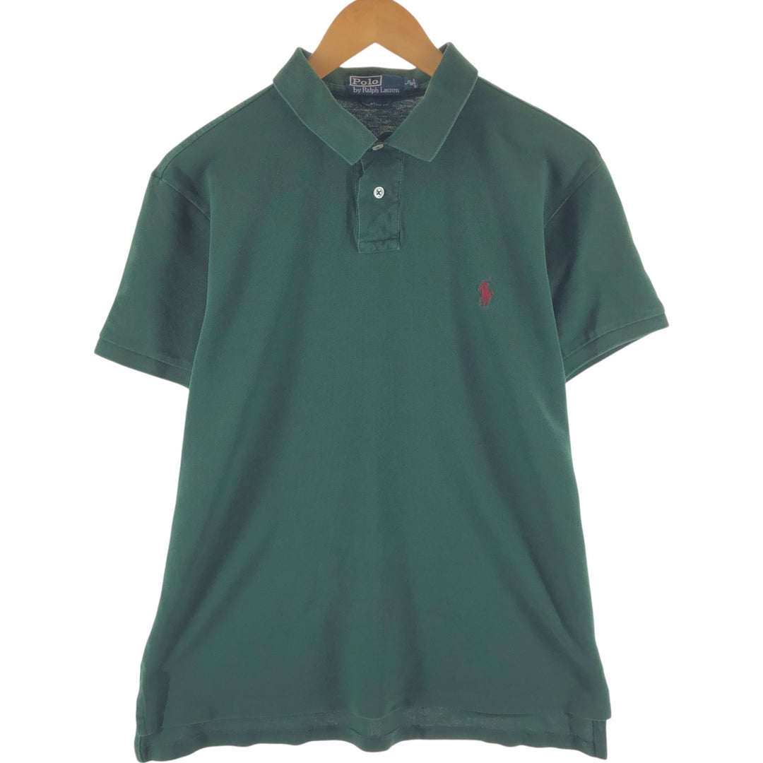 Ralph Lauren POLO by Ralph Lauren Men's L size Vintage cotton Green type dark green Vintage Second Hand