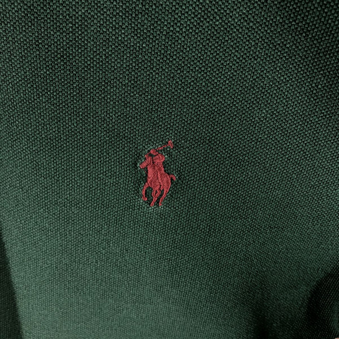 Ralph Lauren POLO by Ralph Lauren Men's L size Vintage cotton Green type dark green Vintage Second Hand