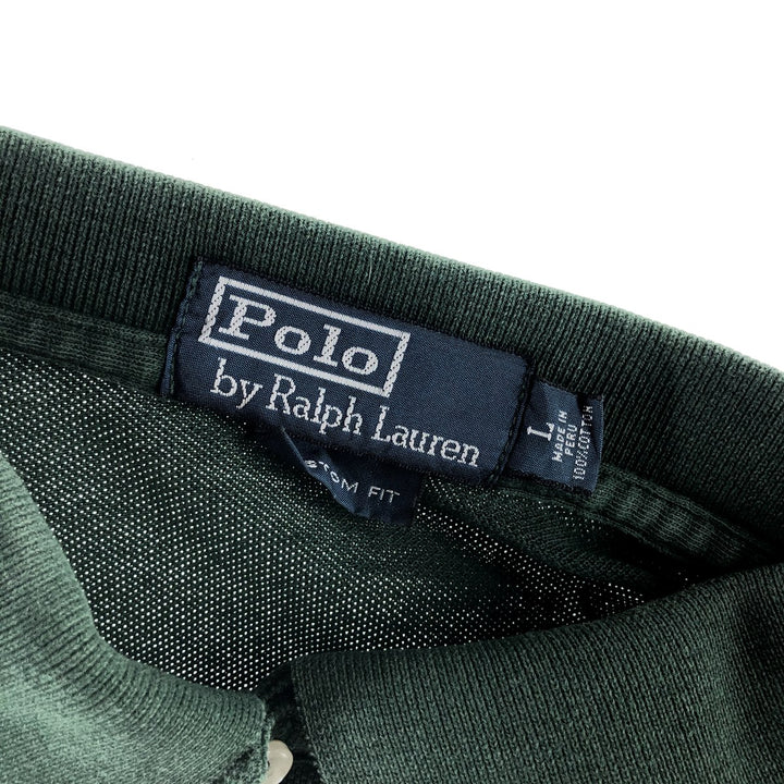 Ralph Lauren POLO by Ralph Lauren Men's L size Vintage cotton Green type dark green Vintage Second Hand