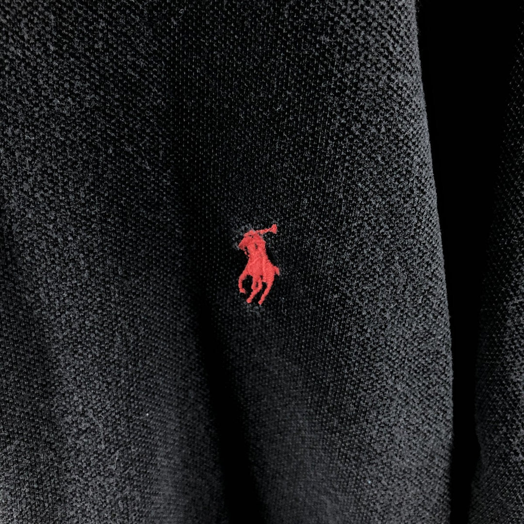 Ralph Lauren POLO by Ralph Lauren short sleeve polo shirt, men's XL size cotton black type Vintage Second Hand