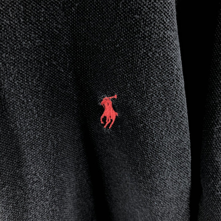 Ralph Lauren POLO by Ralph Lauren short sleeve polo shirt, men's XL size cotton black type Vintage Second Hand
