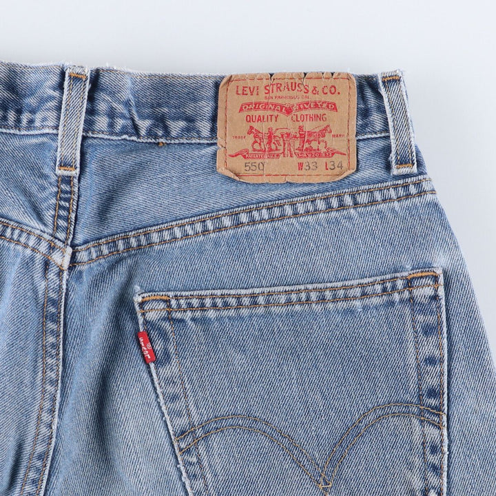 Levi's 550 Relaxed Fit Tapered Denim Pants Made in Haiti Men's W33 cotton blue type Vintage Second Hand