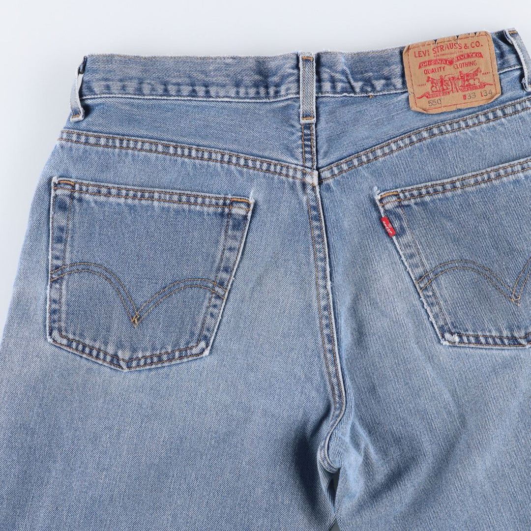 Levi's 550 Relaxed Fit Tapered Denim Pants Made in Haiti Men's W33 cotton blue type Vintage Second Hand