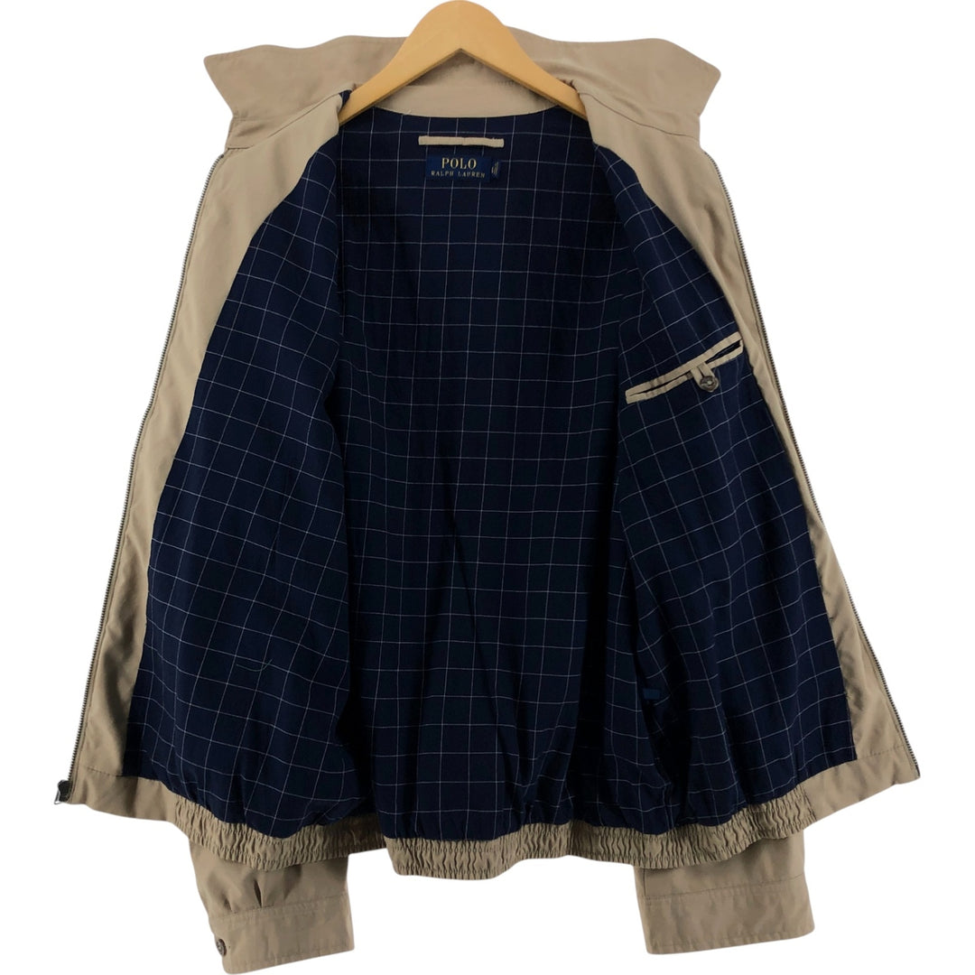 Ralph Lauren POLO RALPH LAUREN Swing Top Sports Jacket Men's L size polyester Beige type Vintage Second Hand