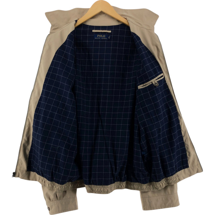 Ralph Lauren POLO RALPH LAUREN Swing Top Sports Jacket Men's L size polyester Beige type Vintage Second Hand