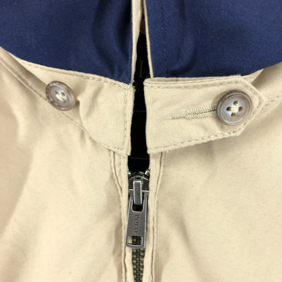 Ralph Lauren POLO RALPH LAUREN Swing Top Sports Jacket Men's L size polyester Beige type Vintage Second Hand