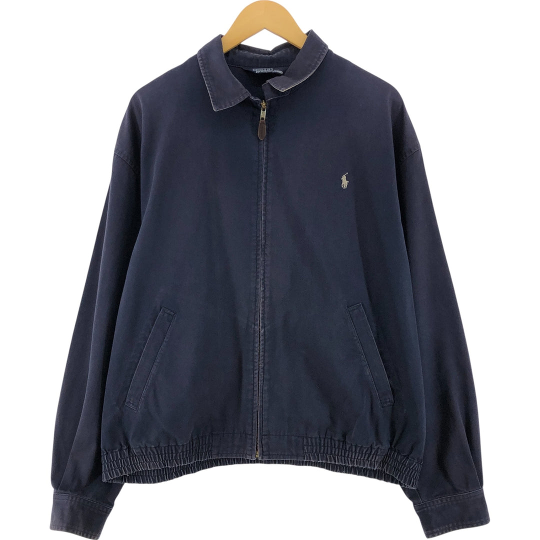Ralph Lauren POLO by Ralph Lauren Swing Top Sports Jacket Men's L size cotton navy blue type Vintage Second Hand