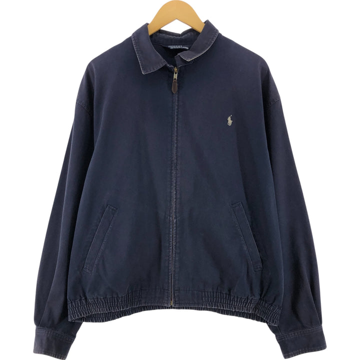 Ralph Lauren POLO by Ralph Lauren Swing Top Sports Jacket Men's L size cotton navy blue type Vintage Second Hand