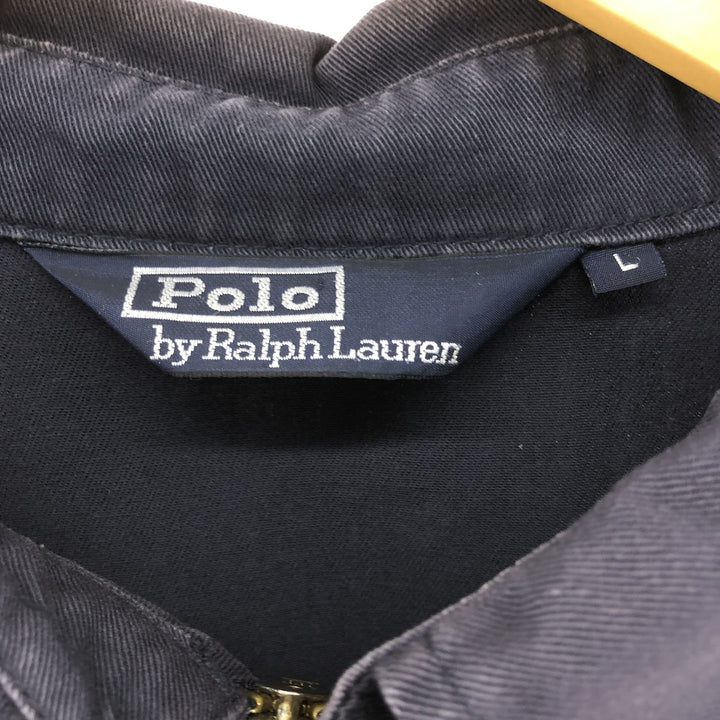 Ralph Lauren POLO by Ralph Lauren Swing Top Sports Jacket Men's L size cotton navy blue type Vintage Second Hand