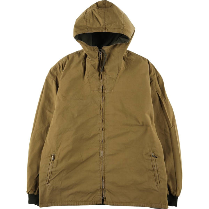 Sporthaus Schuster hooded reversible zip-up jacket, men's XL, vintage unclear Khaki type Vintage Second Hand