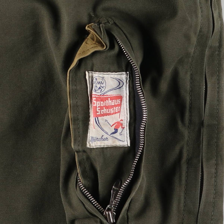 Sporthaus Schuster hooded reversible zip-up jacket, men's XL, vintage unclear Khaki type Vintage Second Hand