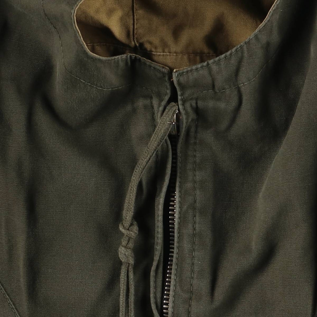 Sporthaus Schuster hooded reversible zip-up jacket, men's XL, vintage unclear Khaki type Vintage Second Hand