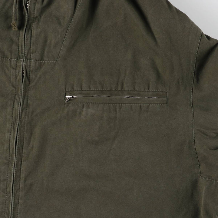 Sporthaus Schuster hooded reversible zip-up jacket, men's XL, vintage unclear Khaki type Vintage Second Hand