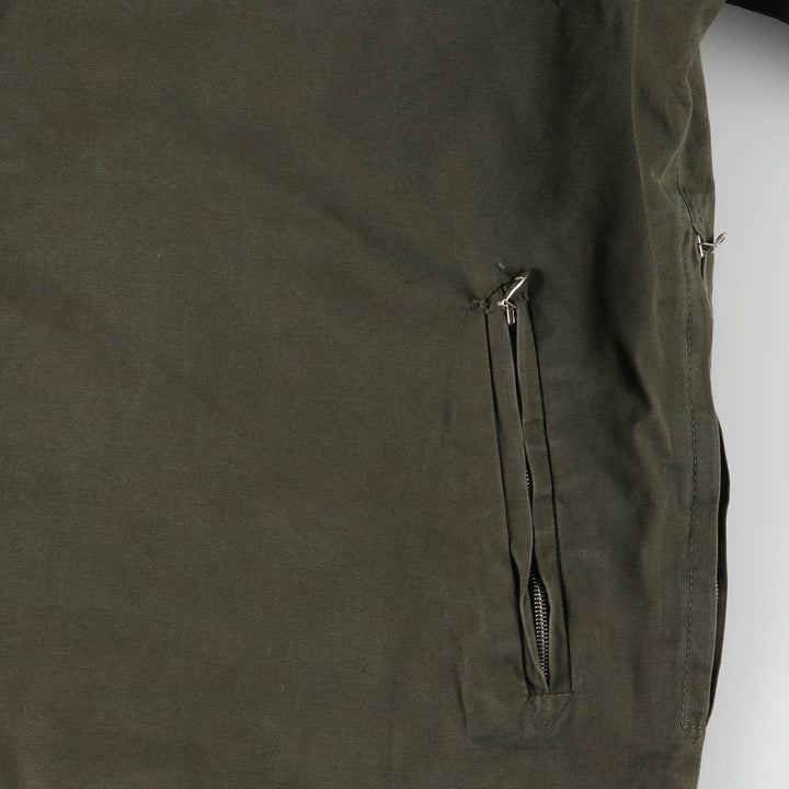 Sporthaus Schuster hooded reversible zip-up jacket, men's XL, vintage unclear Khaki type Vintage Second Hand