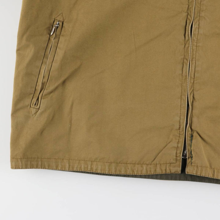 Sporthaus Schuster hooded reversible zip-up jacket, men's XL, vintage unclear Khaki type Vintage Second Hand