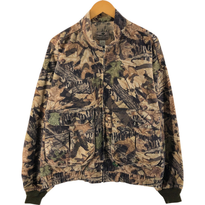 90s~ Mossy Oak Camouflage Pattern Real Tree Camo Cotton Blouson Made in USA Men's XL Vintage cotton Beige type Vintage Second Hand