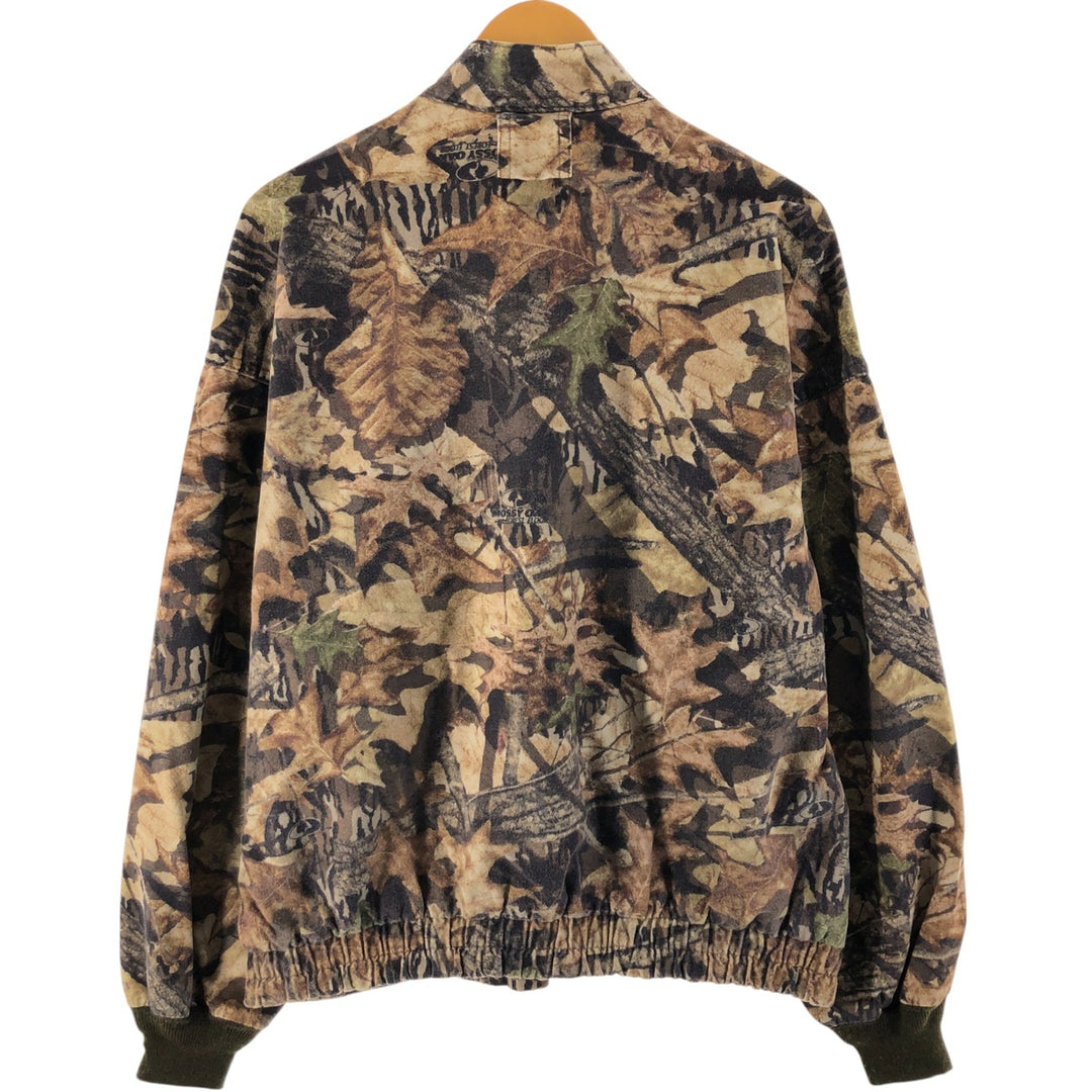 90s~ Mossy Oak Camouflage Pattern Real Tree Camo Cotton Blouson Made in USA Men's XL Vintage cotton Beige type Vintage Second Hand