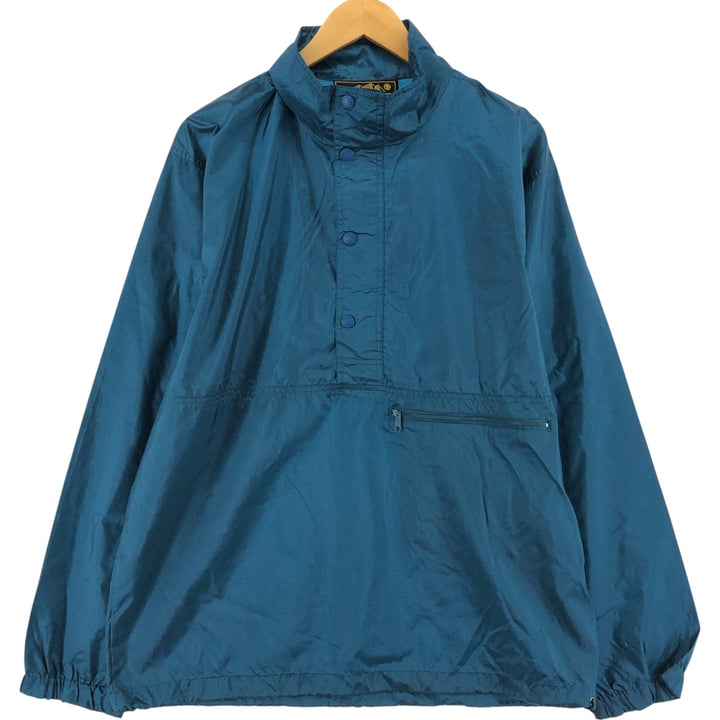 90'S Eddie Bauer Black Tag Ripstop Half Zip Nylon Pullover Men's M Nylon green type Vintage Second Hand