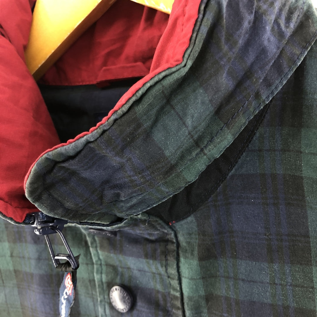 90'S Ralph Lauren CHAPS Check Pattern Anorak Jacket Men's L size Vintage cotton Green type dark green Vintage Second Hand