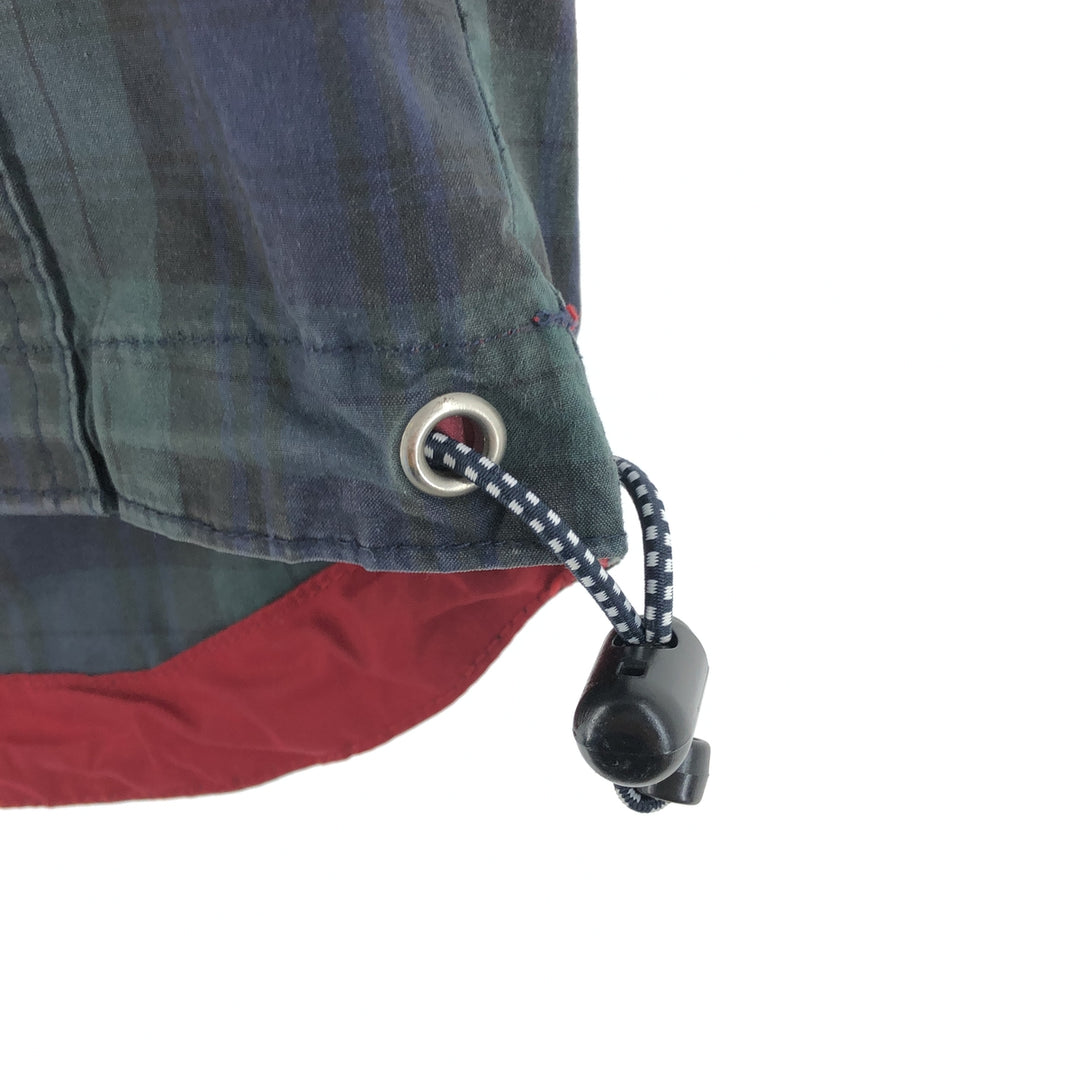 90'S Ralph Lauren CHAPS Check Pattern Anorak Jacket Men's L size Vintage cotton Green type dark green Vintage Second Hand