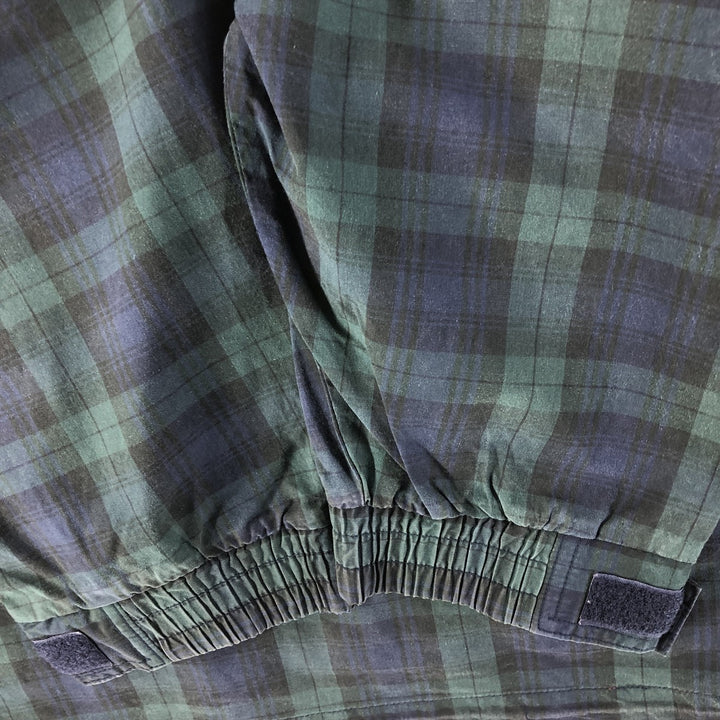 90'S Ralph Lauren CHAPS Check Pattern Anorak Jacket Men's L size Vintage cotton Green type dark green Vintage Second Hand