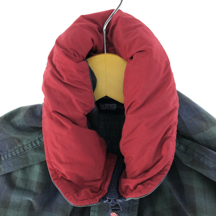 90'S Ralph Lauren CHAPS Check Pattern Anorak Jacket Men's L size Vintage cotton Green type dark green Vintage Second Hand