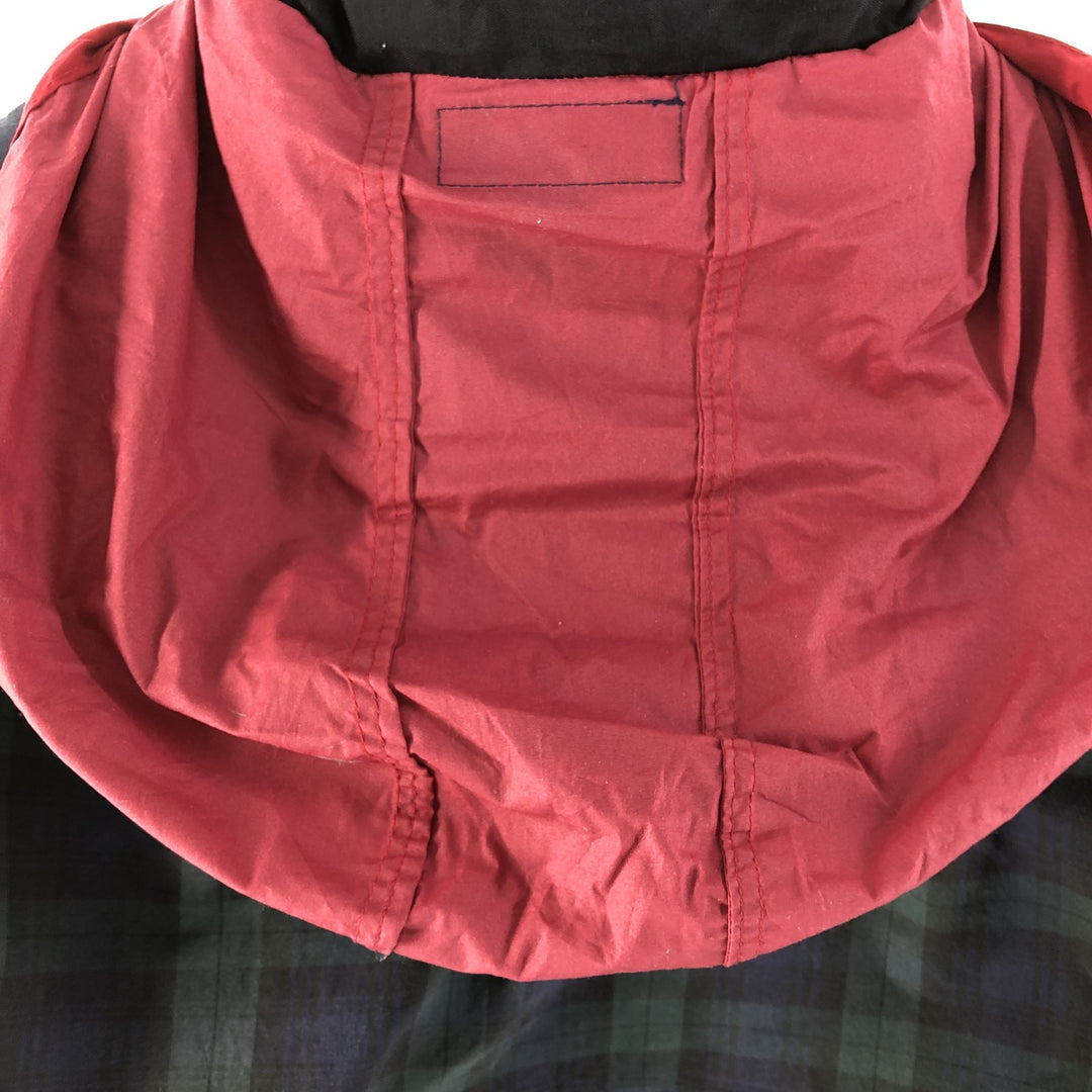 90'S Ralph Lauren CHAPS Check Pattern Anorak Jacket Men's L size Vintage cotton Green type dark green Vintage Second Hand