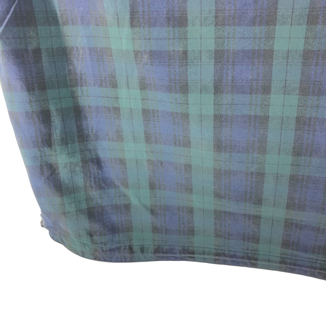 90'S Ralph Lauren CHAPS Check Pattern Anorak Jacket Men's L size Vintage cotton Green type dark green Vintage Second Hand
