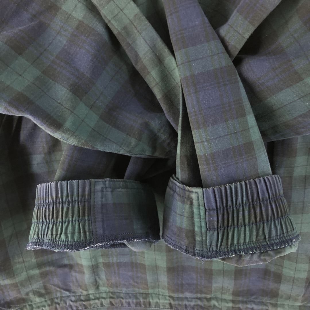 90'S Ralph Lauren CHAPS Check Pattern Anorak Jacket Men's L size Vintage cotton Green type dark green Vintage Second Hand