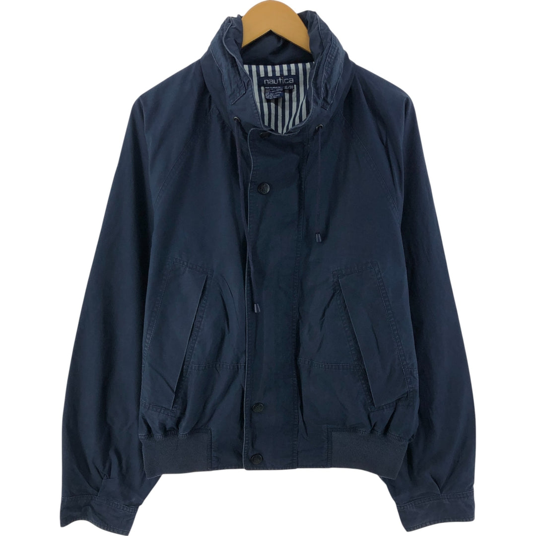 90'S NAUTICA Cotton Jacket, Men's XL Size, Vintage cotton navy blue type Vintage Second Hand