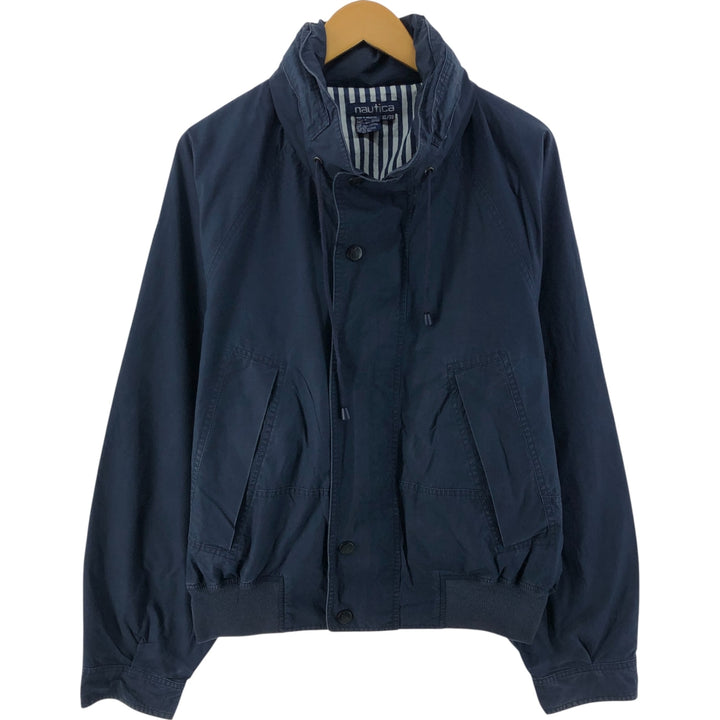 90'S NAUTICA Cotton Jacket, Men's XL Size, Vintage cotton navy blue type Vintage Second Hand