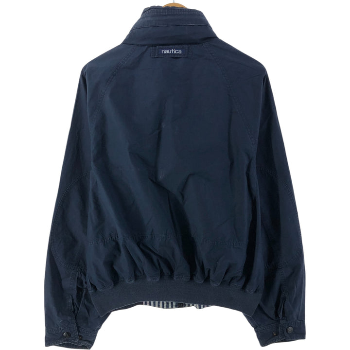90'S NAUTICA Cotton Jacket, Men's XL Size, Vintage cotton navy blue type Vintage Second Hand