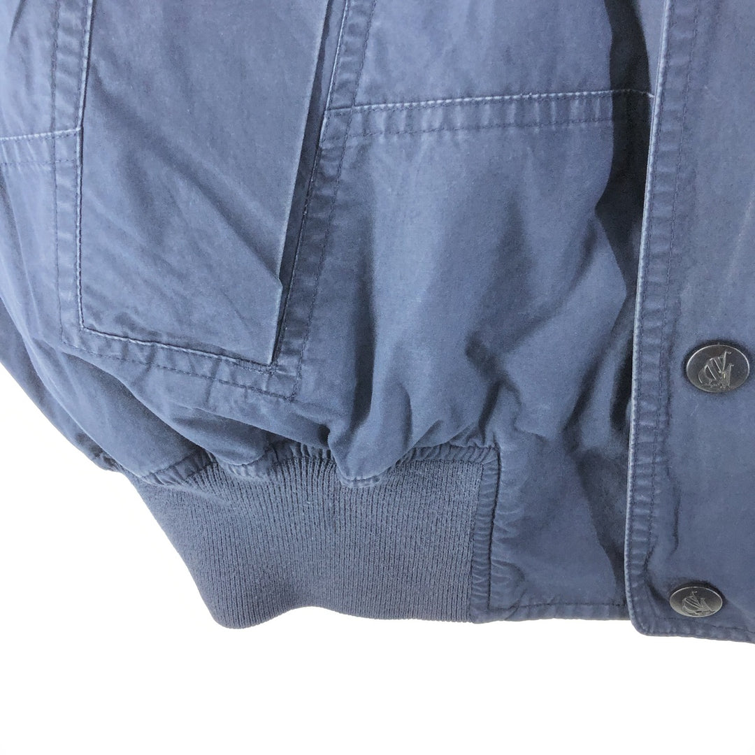 90'S NAUTICA Cotton Jacket, Men's XL Size, Vintage cotton navy blue type Vintage Second Hand