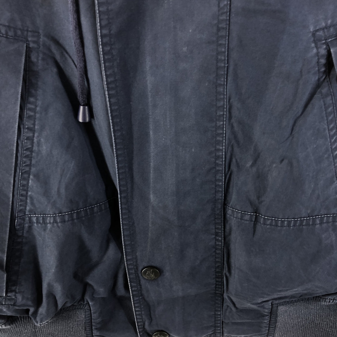 90'S NAUTICA Cotton Jacket, Men's XL Size, Vintage cotton navy blue type Vintage Second Hand