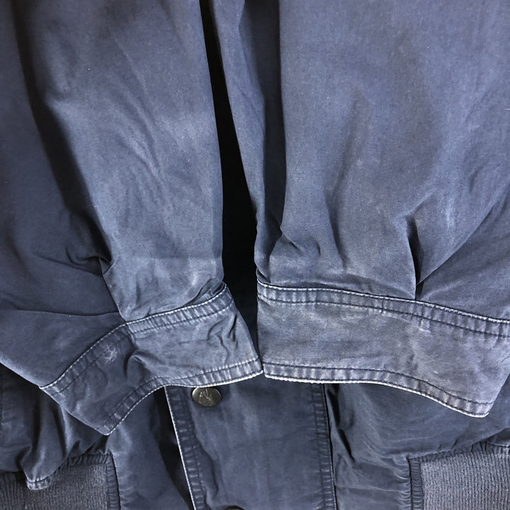 90'S NAUTICA Cotton Jacket, Men's XL Size, Vintage cotton navy blue type Vintage Second Hand