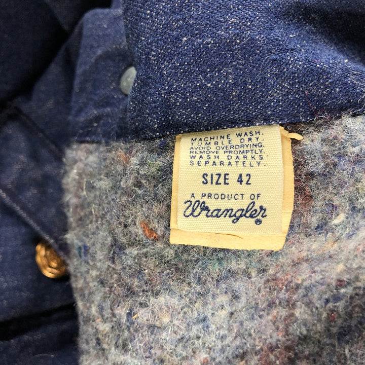 Vintage 70'S Wrangler denim coveralls, men's size L cotton blue type Vintage Second Hand