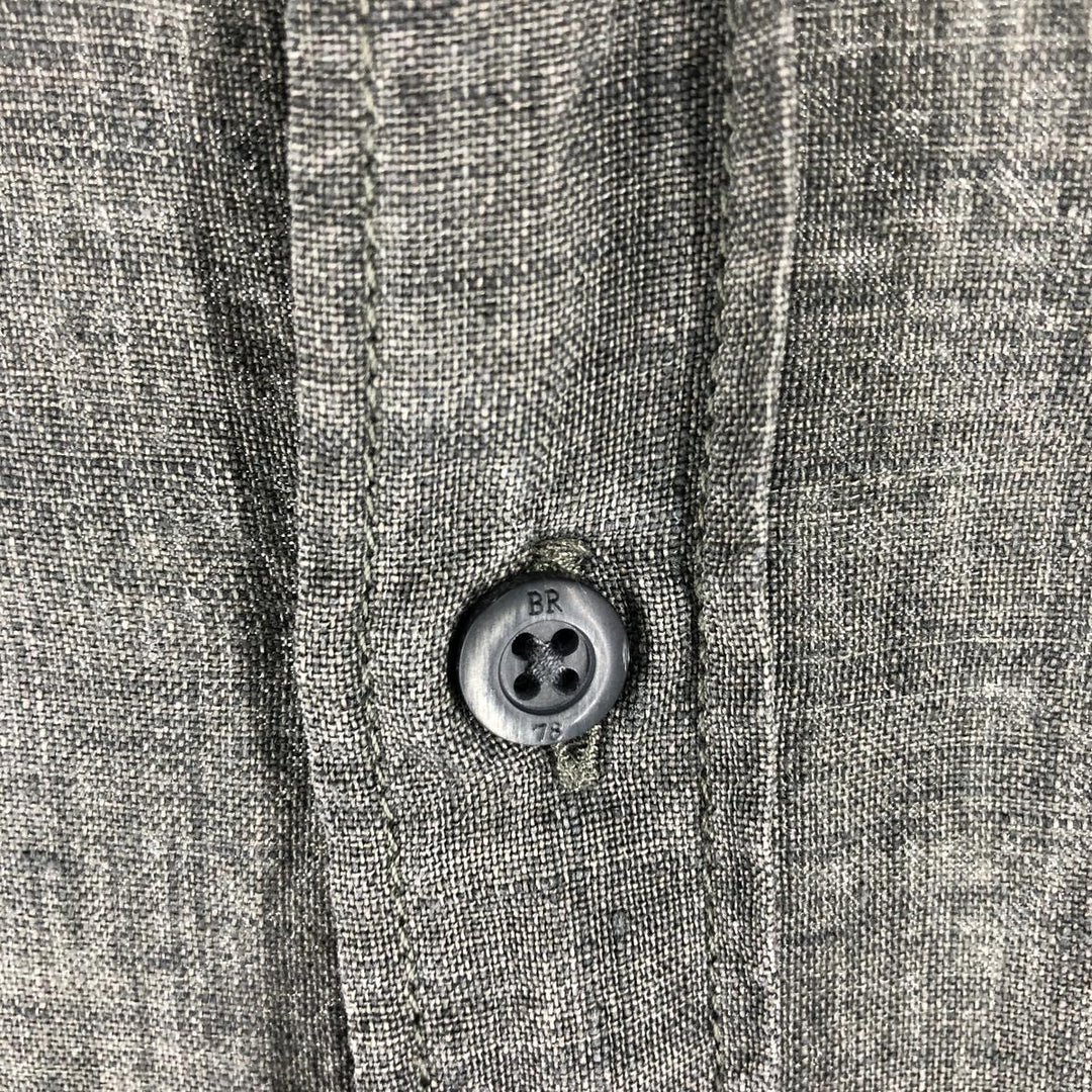 00'S Banana Republic Camden Fit Long Sleeve Linen Button Down Shirt Men's Size L linen gray type Vintage Second Hand