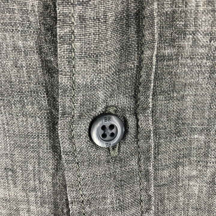 00'S Banana Republic Camden Fit Long Sleeve Linen Button Down Shirt Men's Size L linen gray type Vintage Second Hand